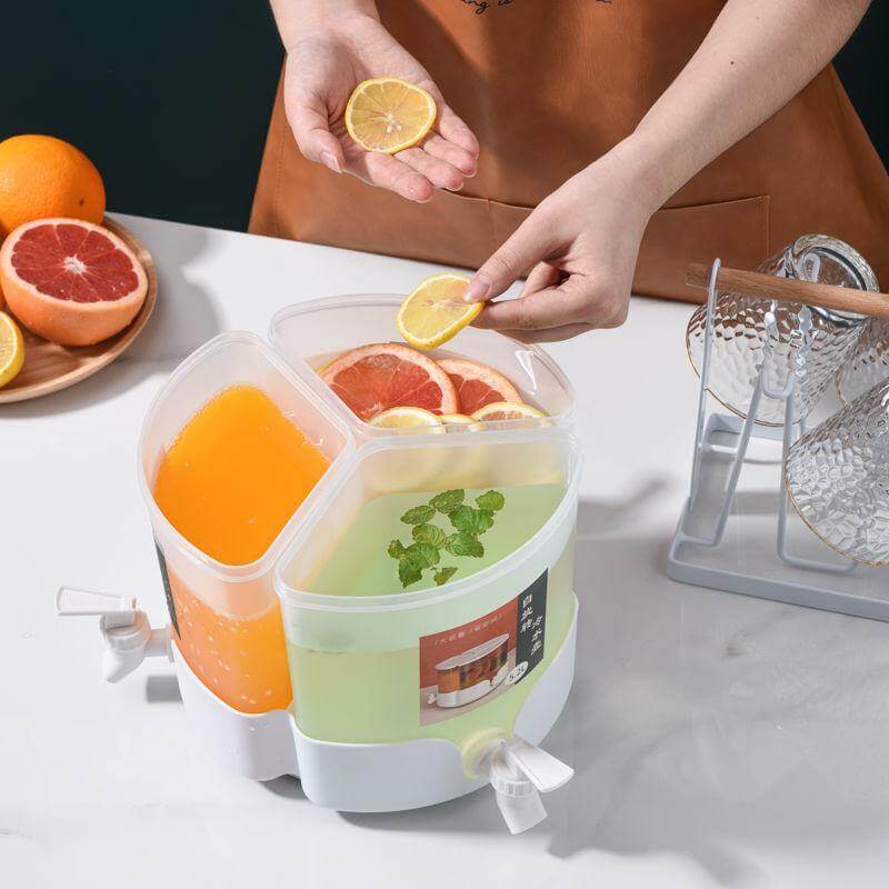 5,2 l dryckesdispenser med flera fack – roterande kranar för servering av drycker