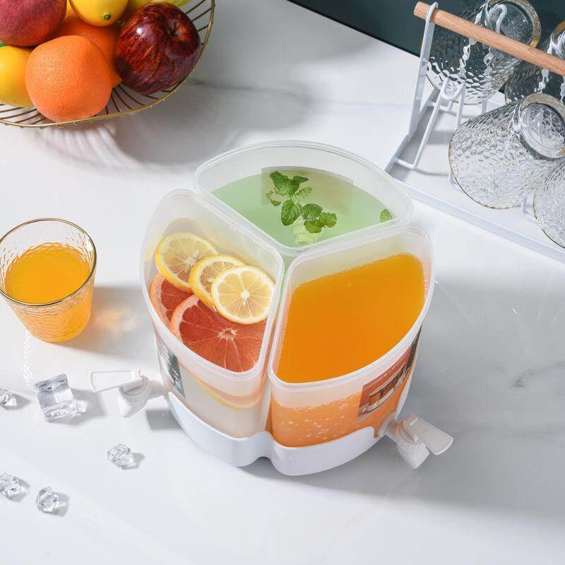5,2 l dryckesdispenser med flera fack – roterande kranar för servering av drycker