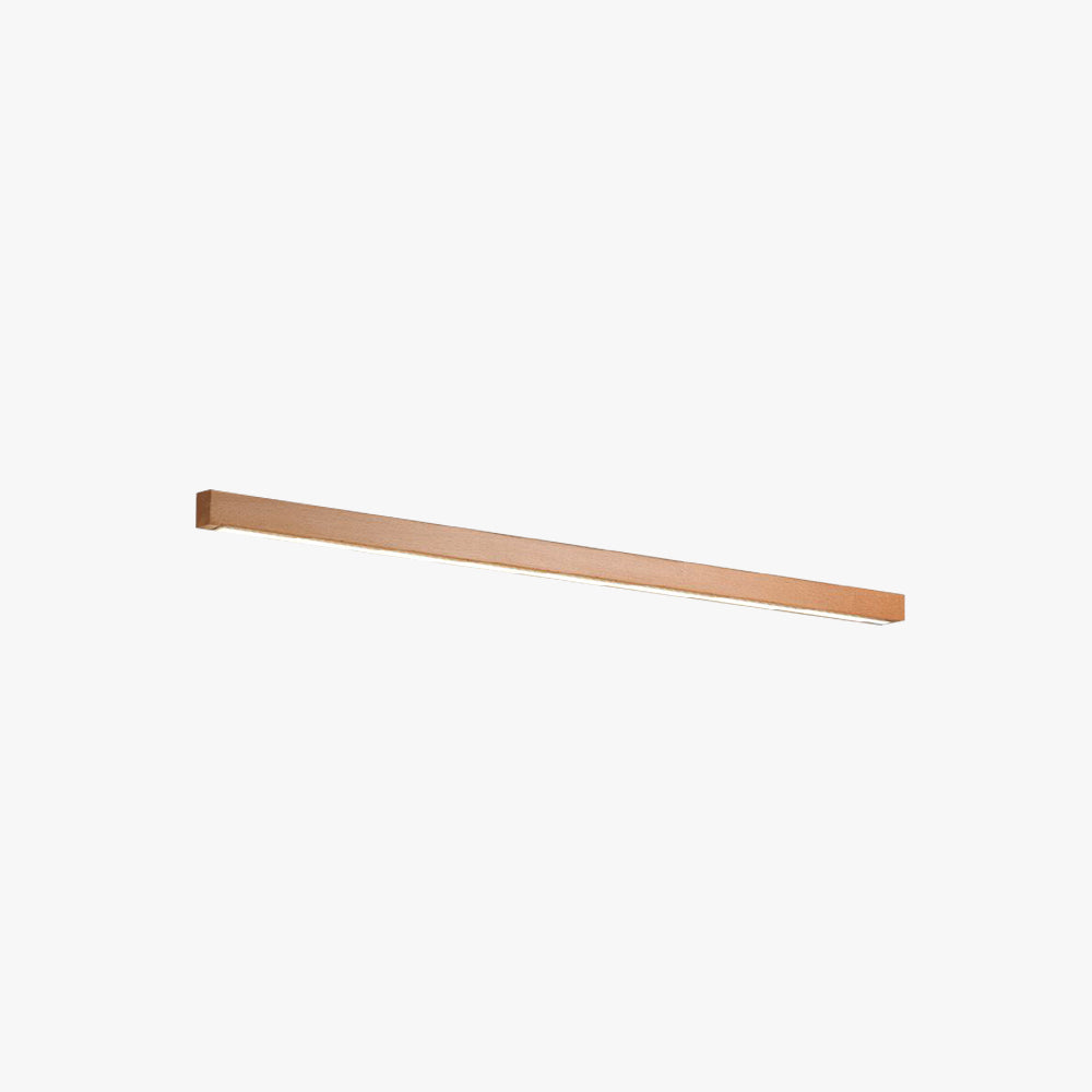 Wood and Acrylic Japandi Linear LED Wall Light for Living Rooms