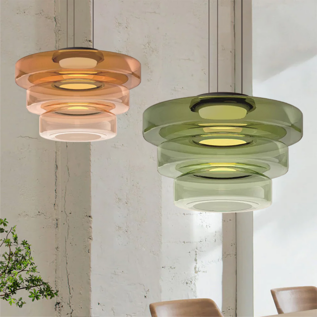Glass Pendant Lamp | Bauhaus Style Hanging Light | Meowbutter