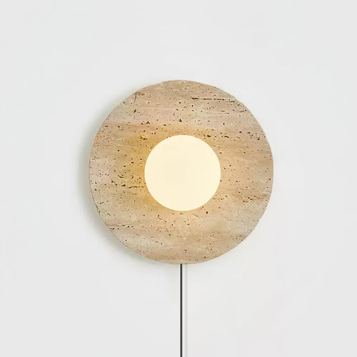 Ambient LED Wall Light With Natural Stone Round Base