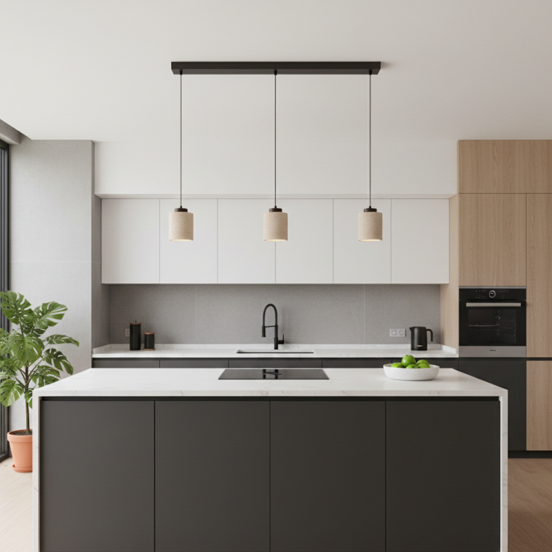 Nordic Minimalist Travertine Pendant Lamp For Kitchen