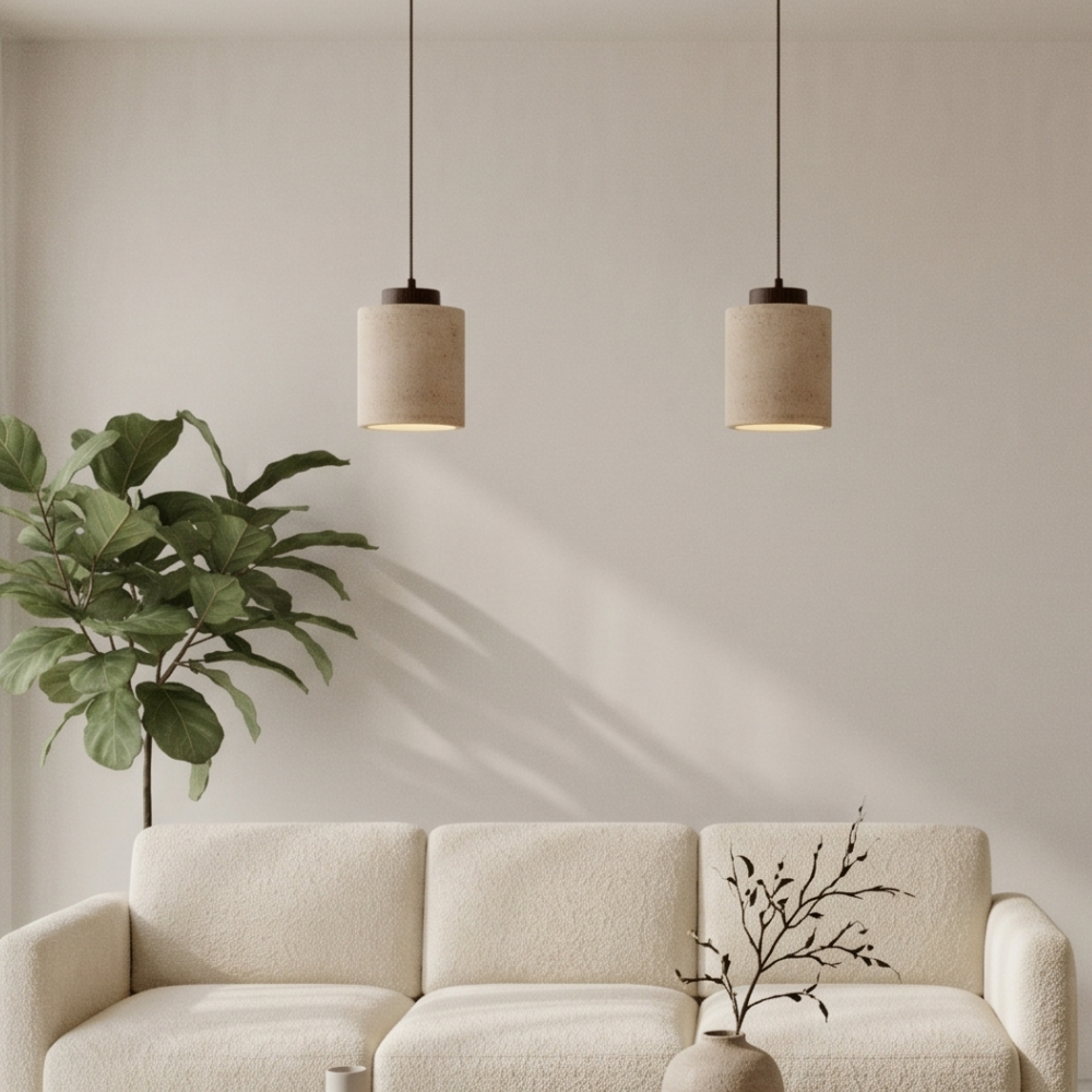 Nordic Minimalist Travertine Pendant Lamp For Kitchen
