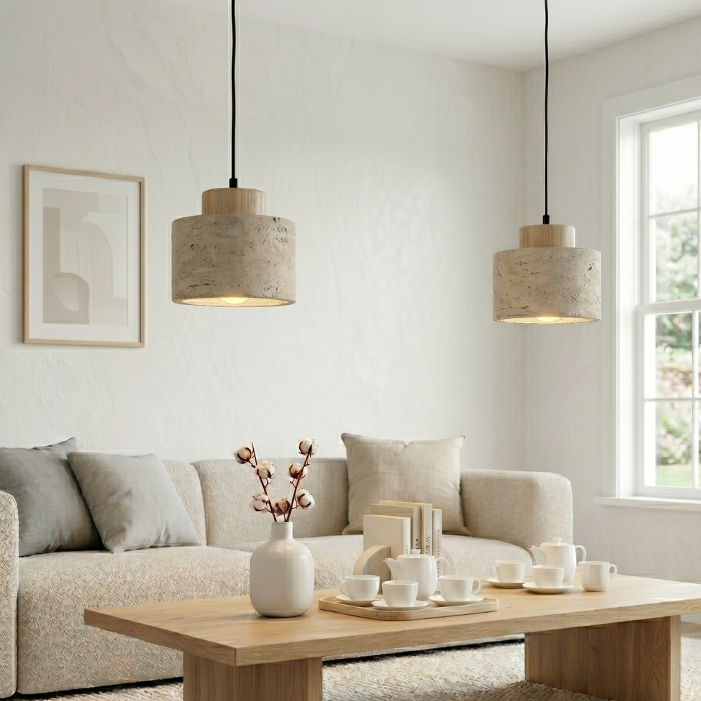 Nordic Minimalist Travertine Pendant Lamp For Kitchen