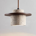 Marene | Elegant Travertine Pendant Light With Adjustable Cord For Modern Kitchens | Orntli