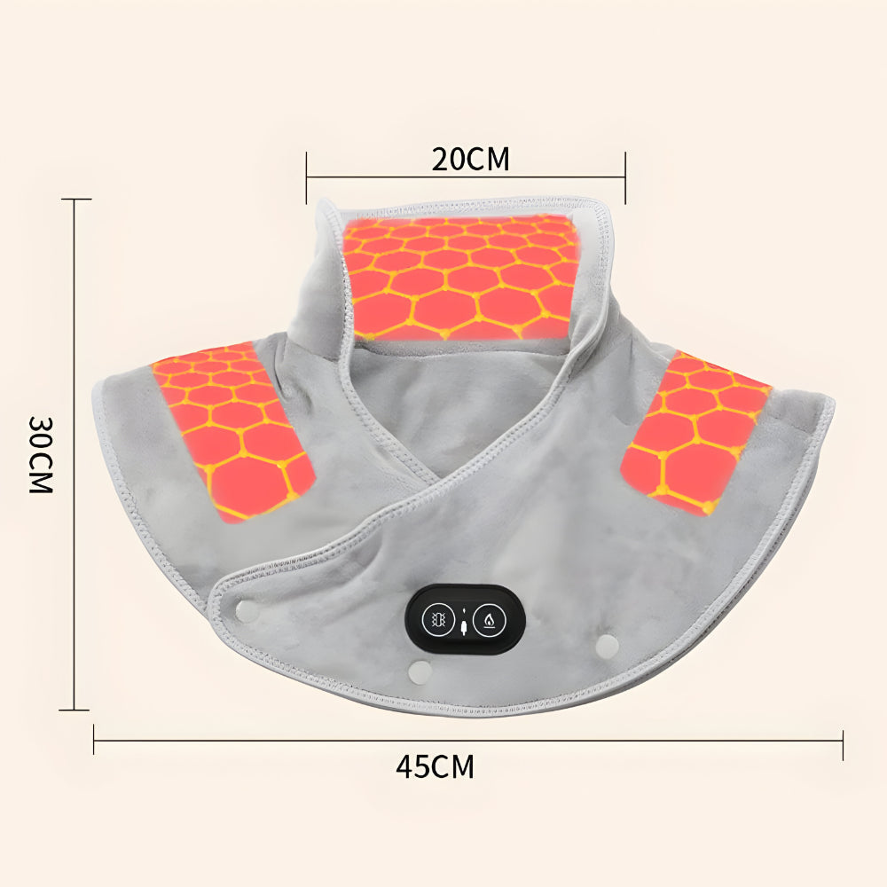 Carbon Fiber Electric Neck Heating Pad — Integrated Shoulder Vibration Massager