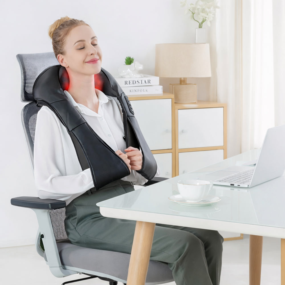Elektrisk Shiatsu-nakkemassager med omsluttende design — dyb trykaflastning