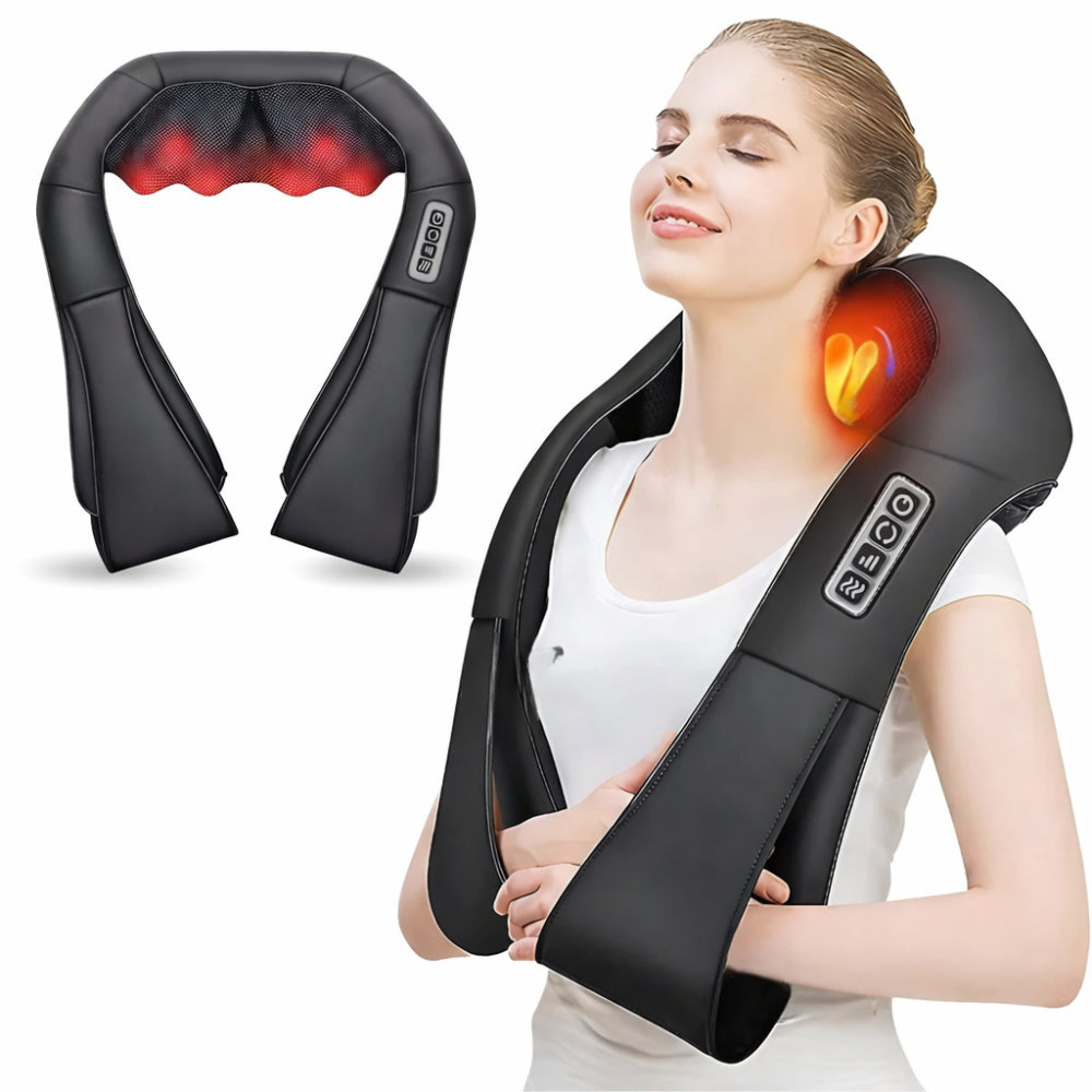Elektrisk Shiatsu-nakkemassager med omsluttende design — dyb trykaflastning