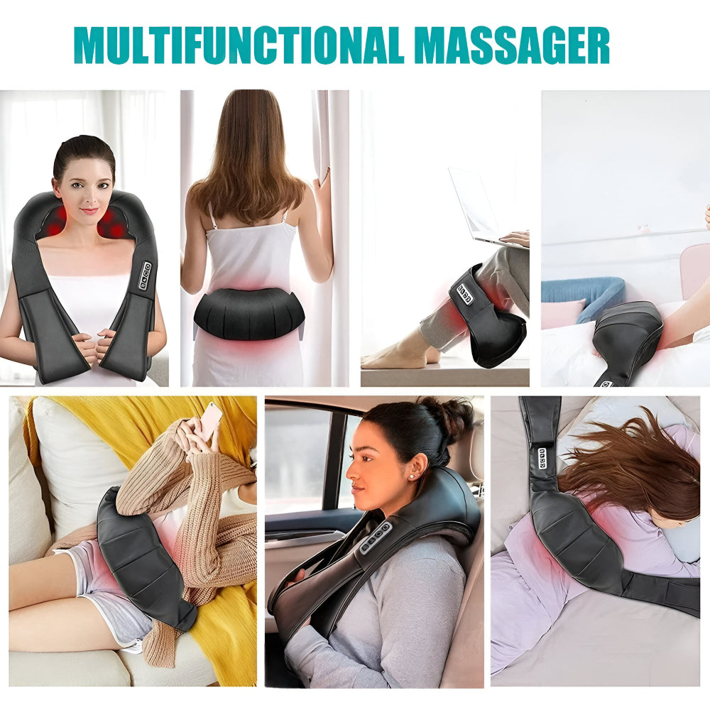 Elektrisk Shiatsu-nakkemassager med omsluttende design — dyb trykaflastning