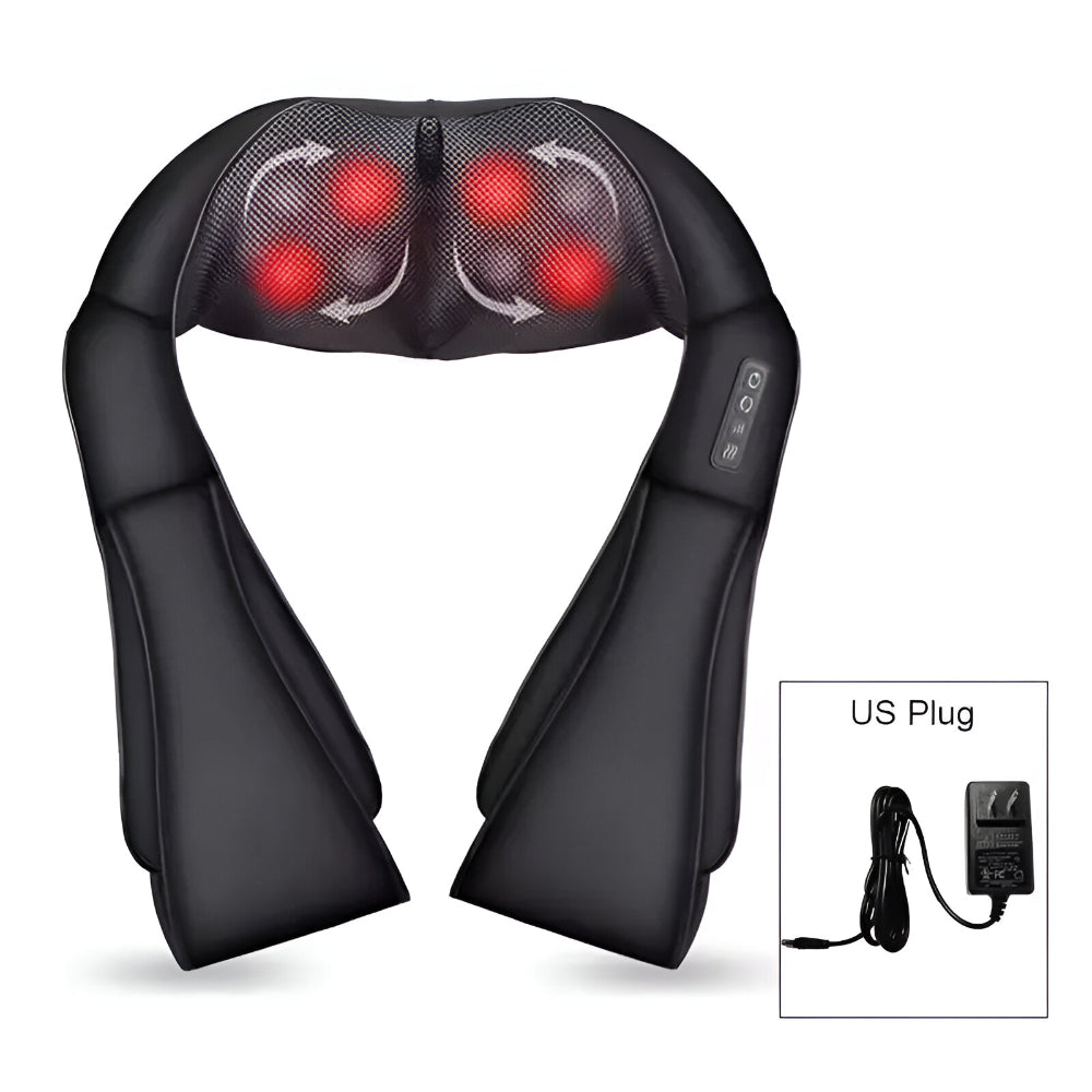 Elektrisk Shiatsu-nakkemassager med omsluttende design — dyb trykaflastning
