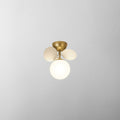Acrylic and Glass Ceiling Light With Globe Shaped Shades Bouquet Design