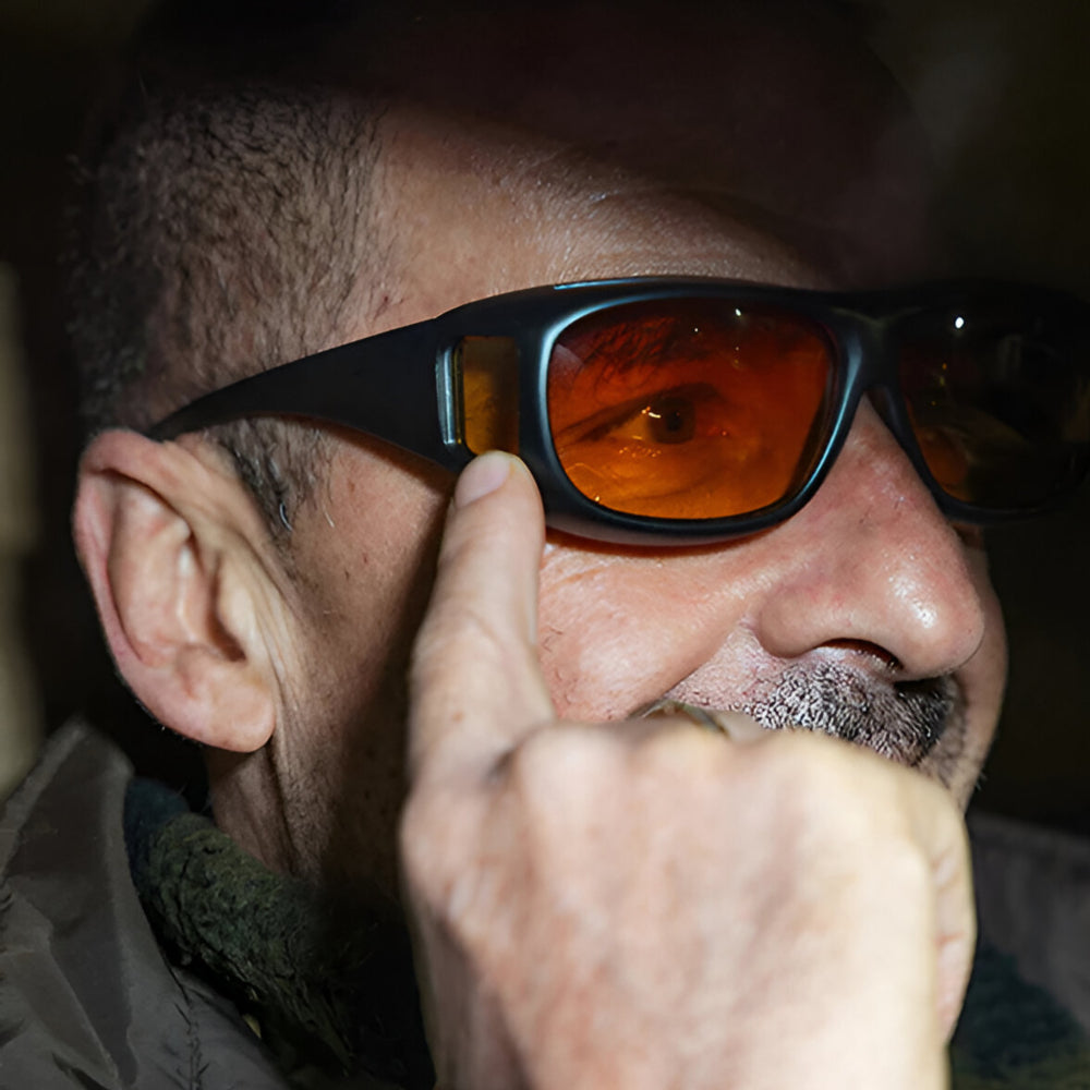 Occhiali da guida notturna con lente gialla anti-riflesso | Meowbutter