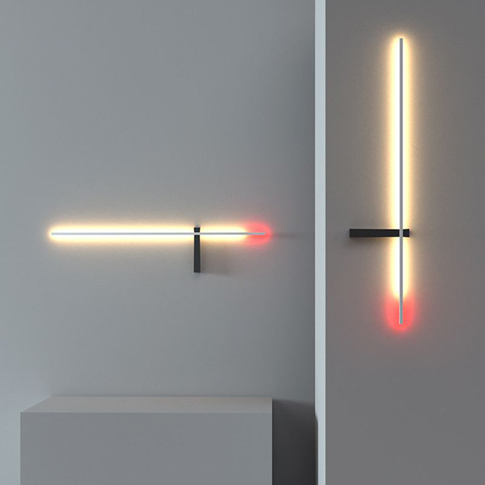 Vertical LED Bar Wall Lamp in Metal and Acrylic for Minimalist Indoor Lighting