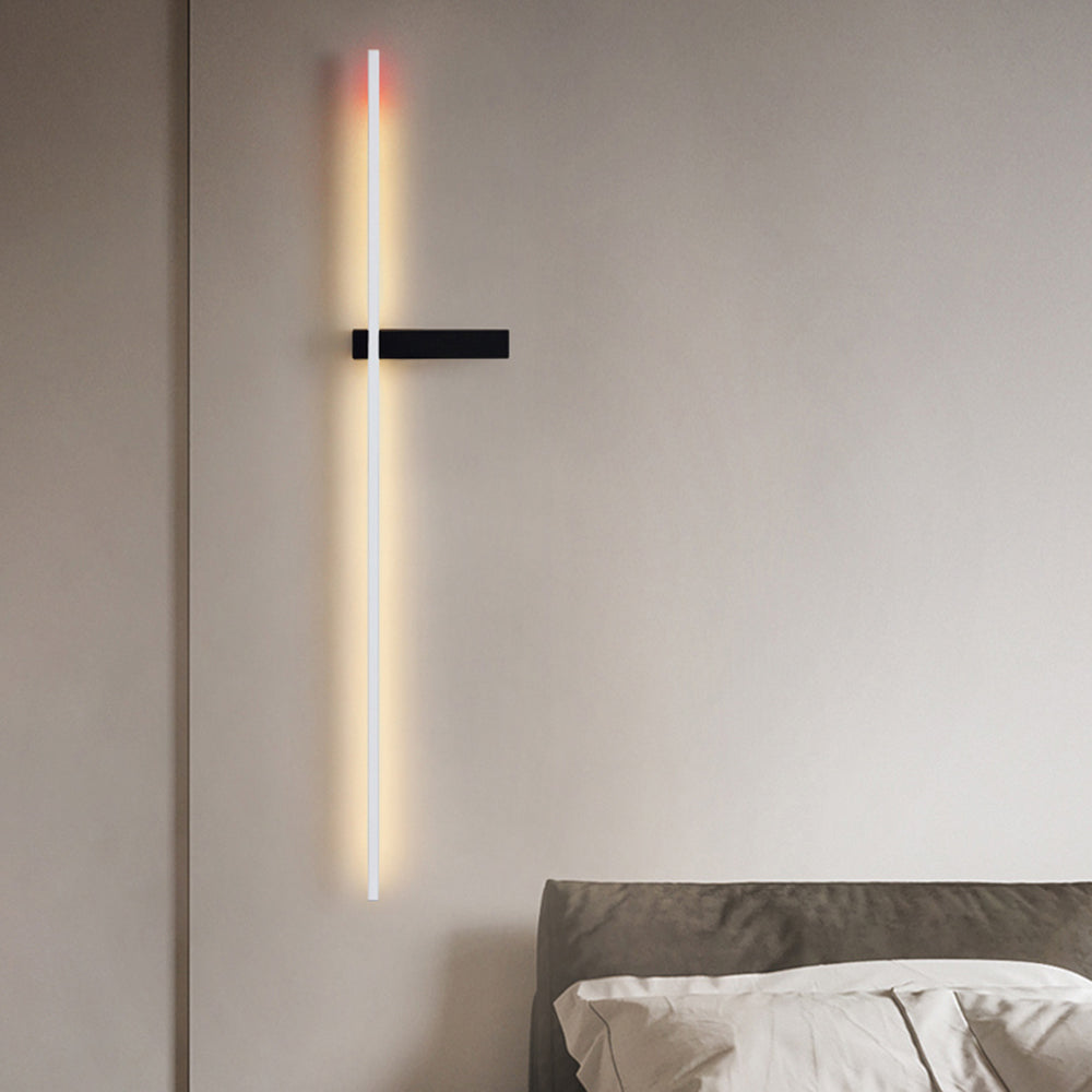 Vertical LED Bar Wall Lamp in Metal and Acrylic for Minimalist Indoor Lighting
