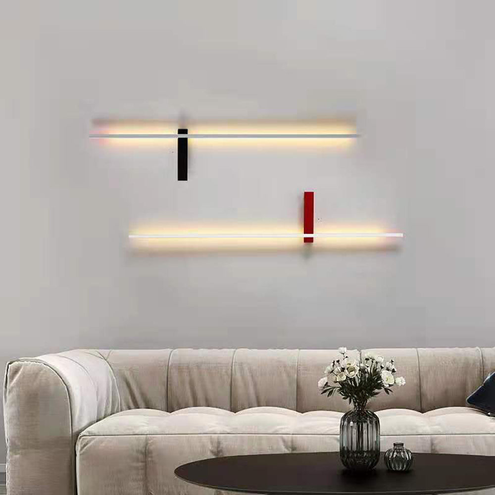 Vertical LED Bar Wall Lamp in Metal and Acrylic for Minimalist Indoor Lighting