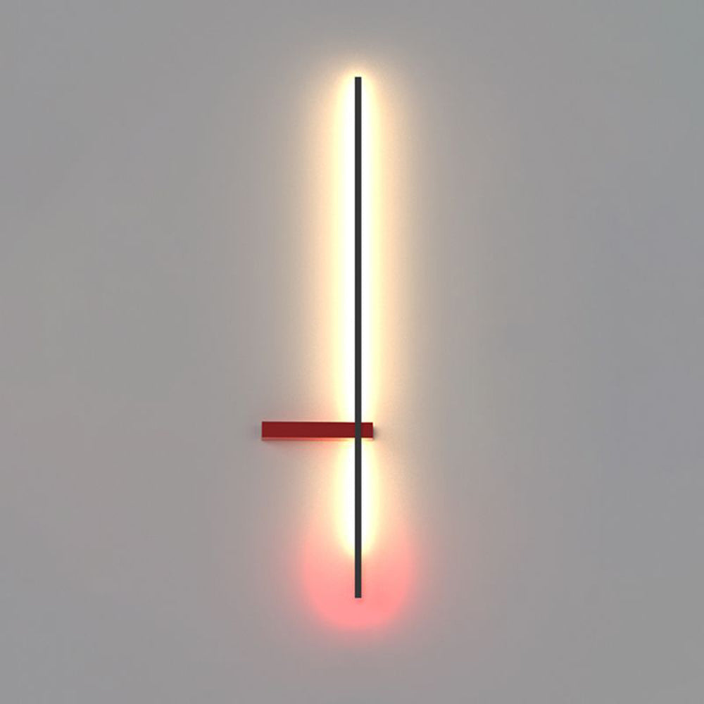 Vertical LED Bar Wall Lamp in Metal and Acrylic for Minimalist Indoor Lighting