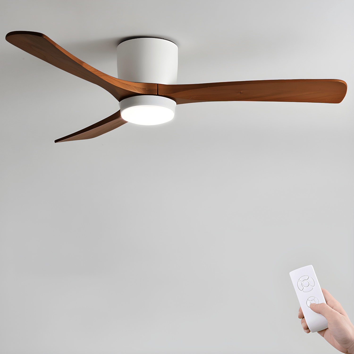 Nodric Ceiling Fan Light With Dimmable LED And Remote Control