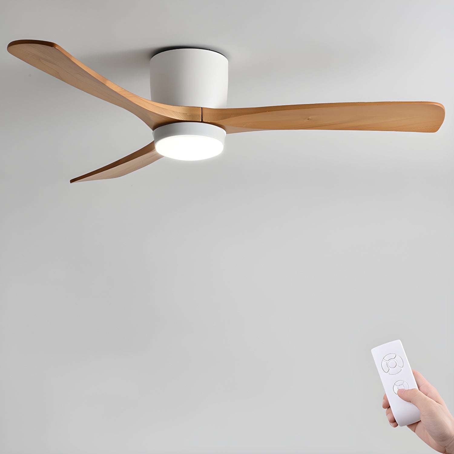 Nodric Ceiling Fan Light With Dimmable LED And Remote Control