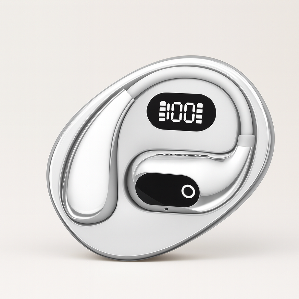 Auriculares tradutores Bluetooth sem fios — banda open-ear com cancelamento ativo de ruído