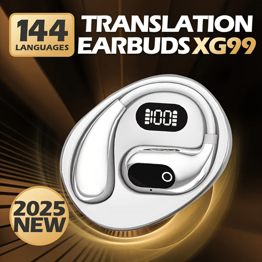 Auriculares tradutores Bluetooth sem fios — banda open-ear com cancelamento ativo de ruído
