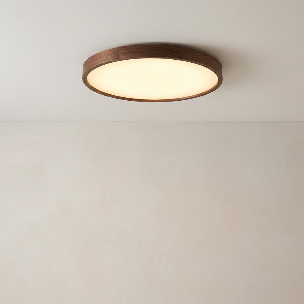 Nordel Dark Wood Ceiling Lamp With Natural Light Feel