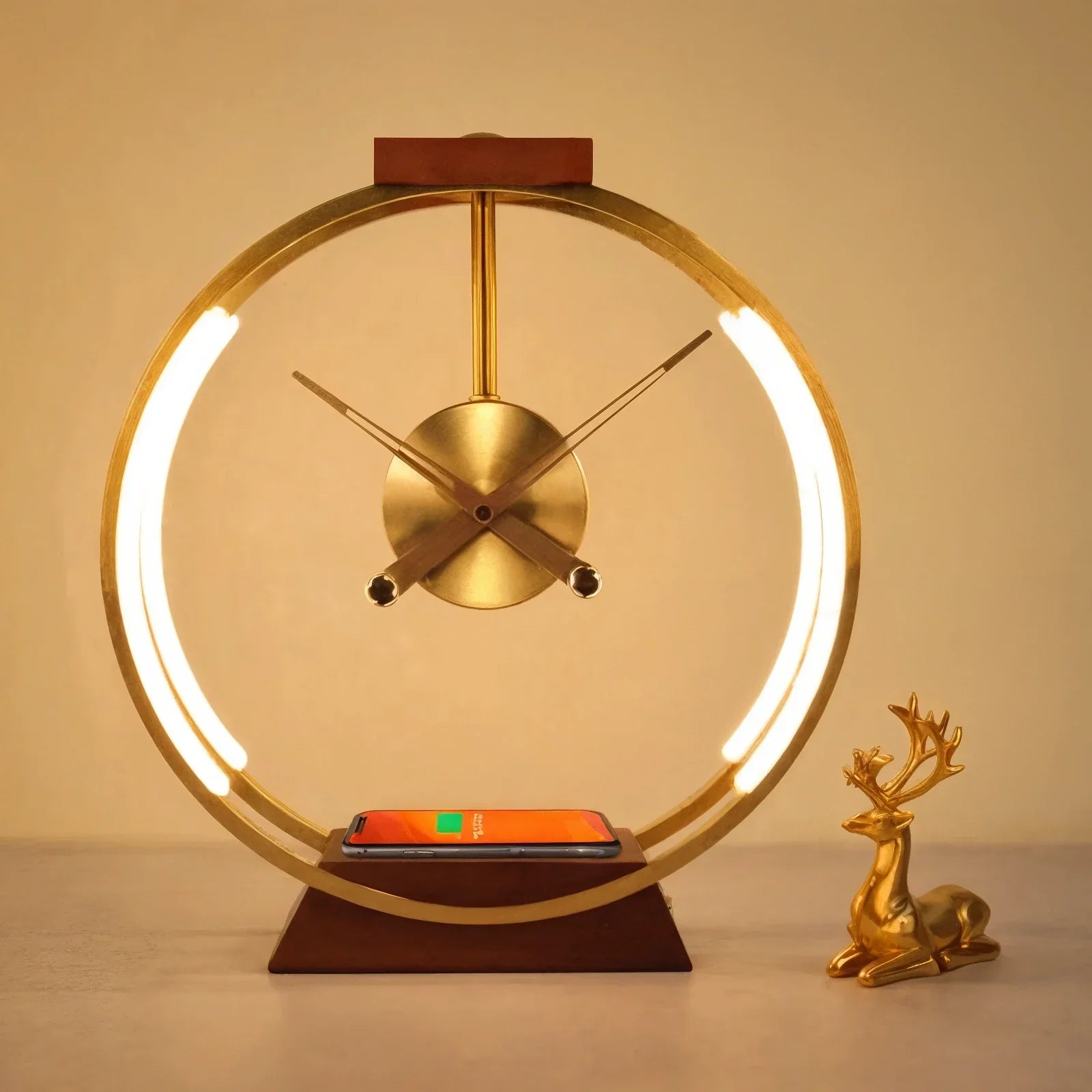 Nordic LED Clock Desk Lamp For Bedroom And Living Room Accent Light