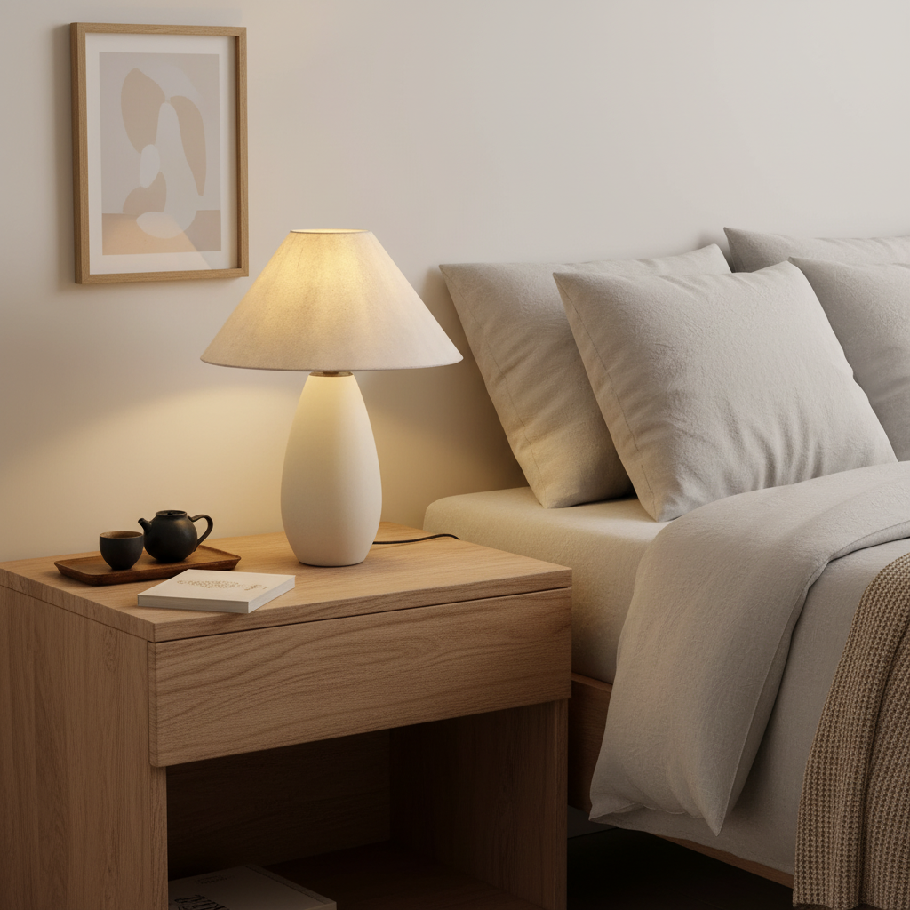 Nordic Elegance Table Lamp With LED Lighting For Modern Interiors