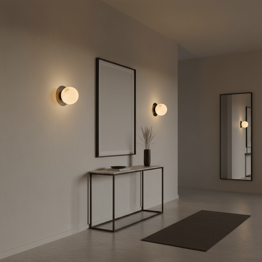 Alabaster Nordic Wall Light for Elegant Indoor Illumination