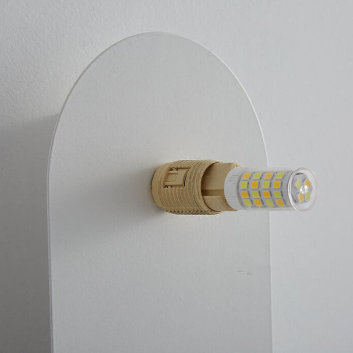 Nordic Glass Shade Wall Sconce Modern 1-Light Wall Lamp In Black Or White