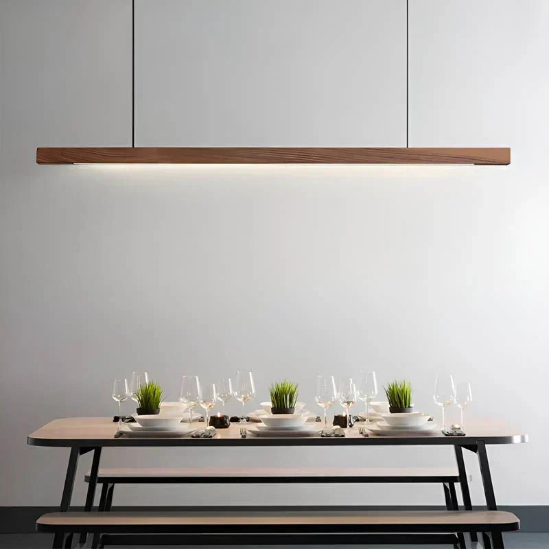 Gindo-pendellampe i træ til bardisk — skandinavisk minimalistisk design