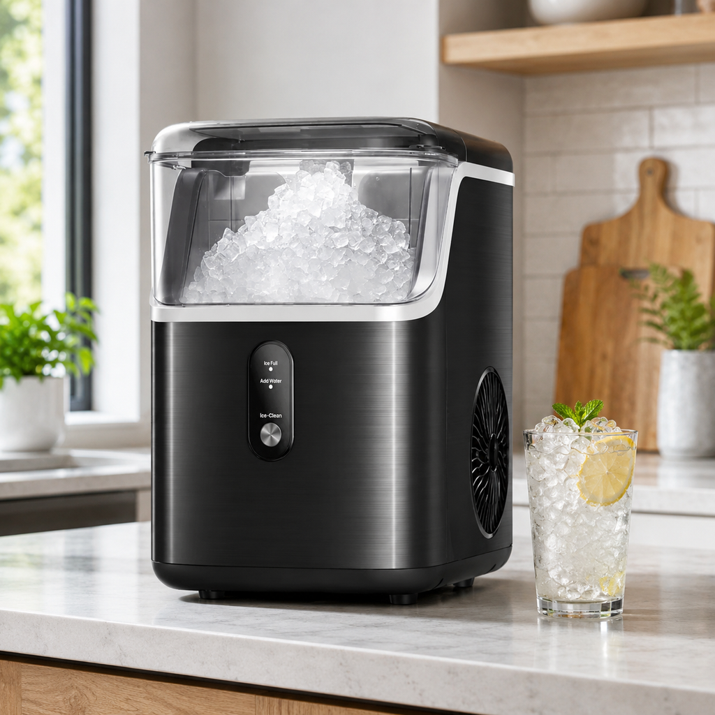 Nugget Ice Maker Countertop Ice Machine Portable Compact | Meowbutter