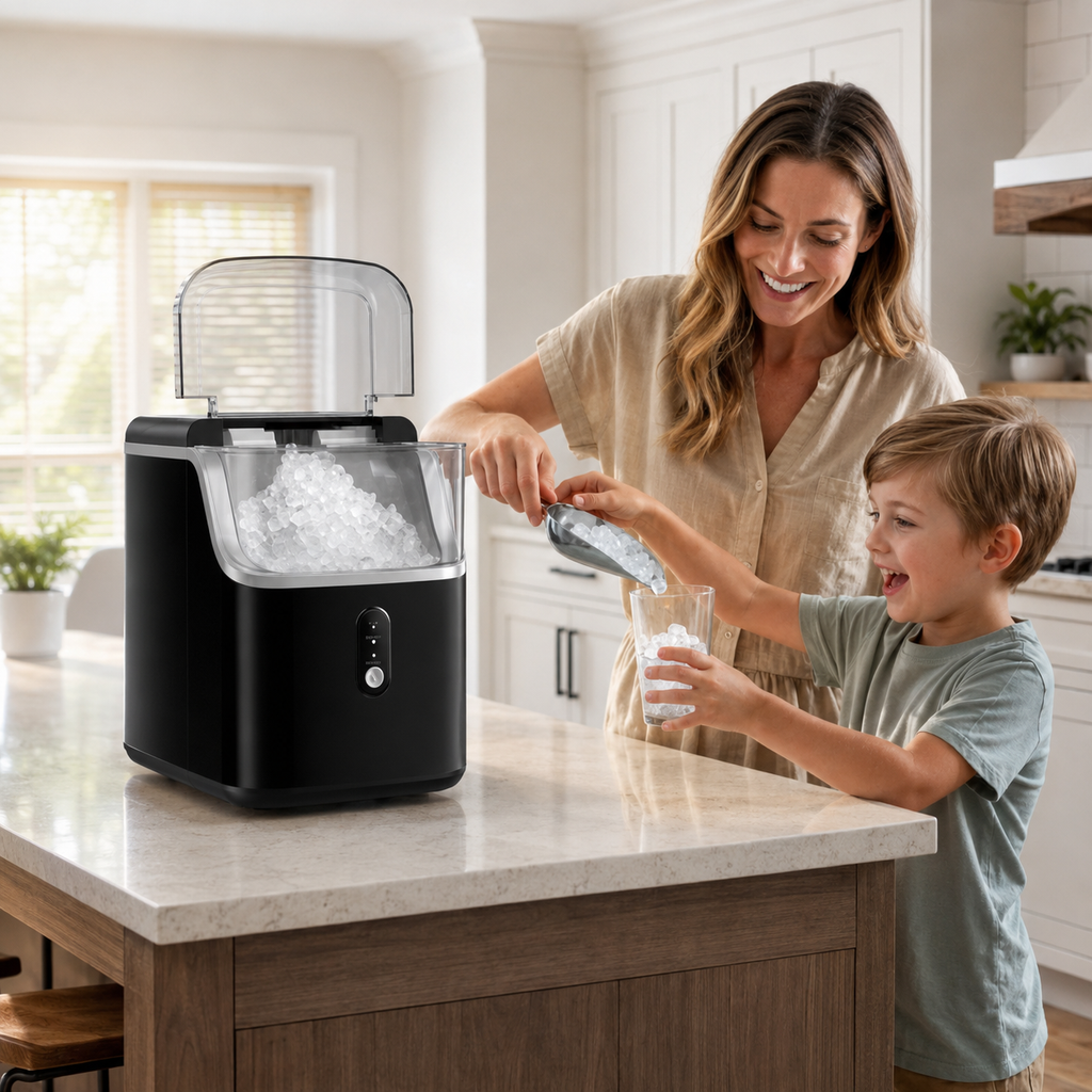 Nugget Ice Maker Countertop Ice Machine Portable Compact | Meowbutter