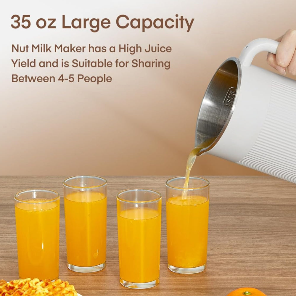 800W Electric Nut Milk Machine — 1000ML Countertop Hot and Cold Blender