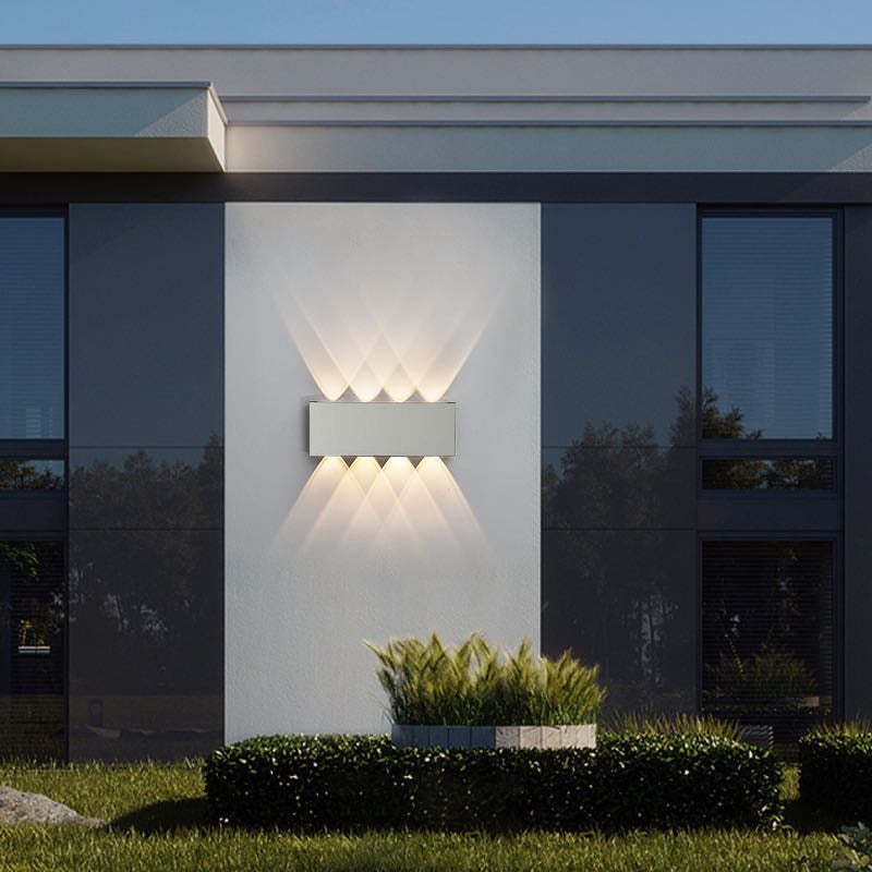 Outdoor Wall Lamp Rectangular LED IP65 Waterproof Up And Down Light For Terrace And Garden