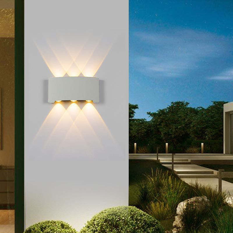 Outdoor Wall Lamp Rectangular LED IP65 Waterproof Up And Down Light For Terrace And Garden