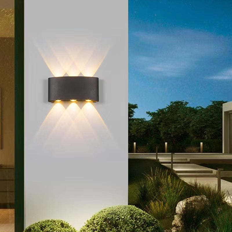 Outdoor Wall Lamp Rectangular LED IP65 Waterproof Up And Down Light For Terrace And Garden