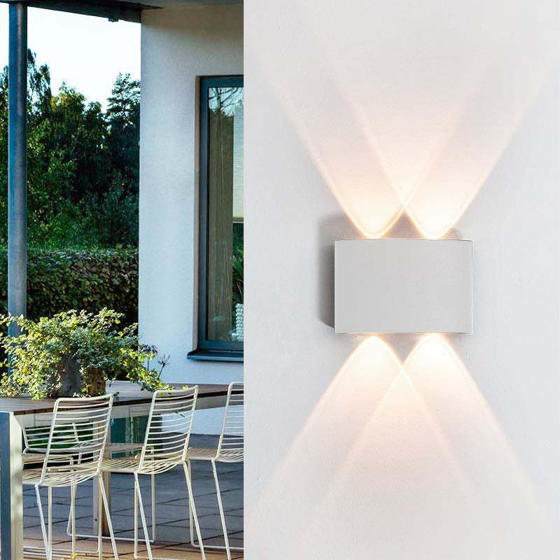 Outdoor Wall Lamp Rectangular LED IP65 Waterproof Up And Down Light For Terrace And Garden