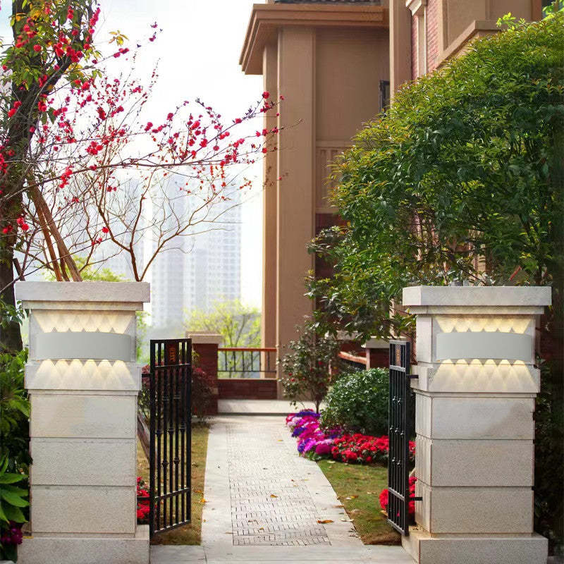 Outdoor Wall Lamp Rectangular LED IP65 Waterproof Up And Down Light For Terrace And Garden
