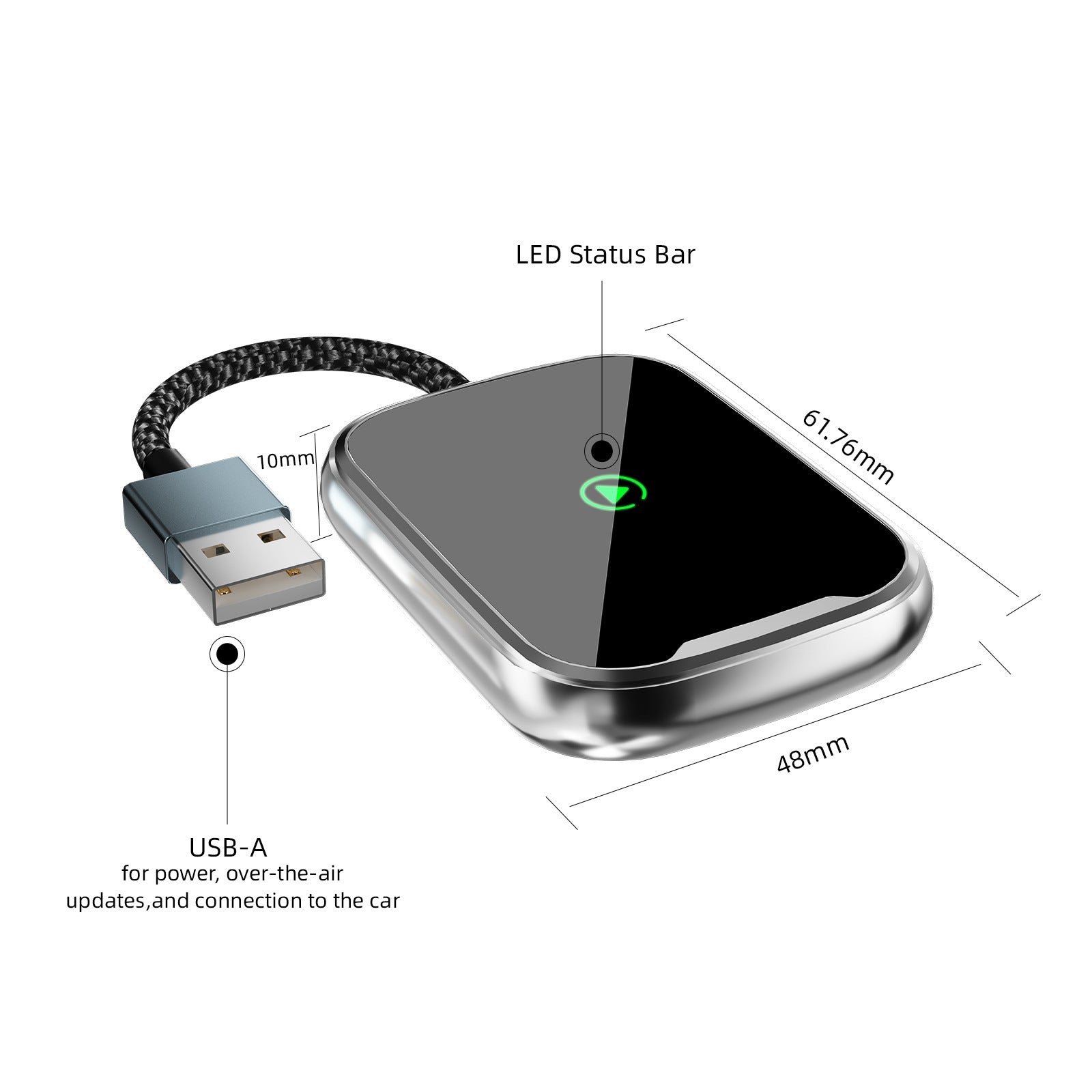 Bezprzewodowy adapter CarPlay i Android Auto - Bluetooth 5.2 - Plug & Play | meowbutter
