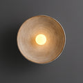 Minimalist Japanese Wooden Wall Light — Circular Frame, Natural Wood Grain