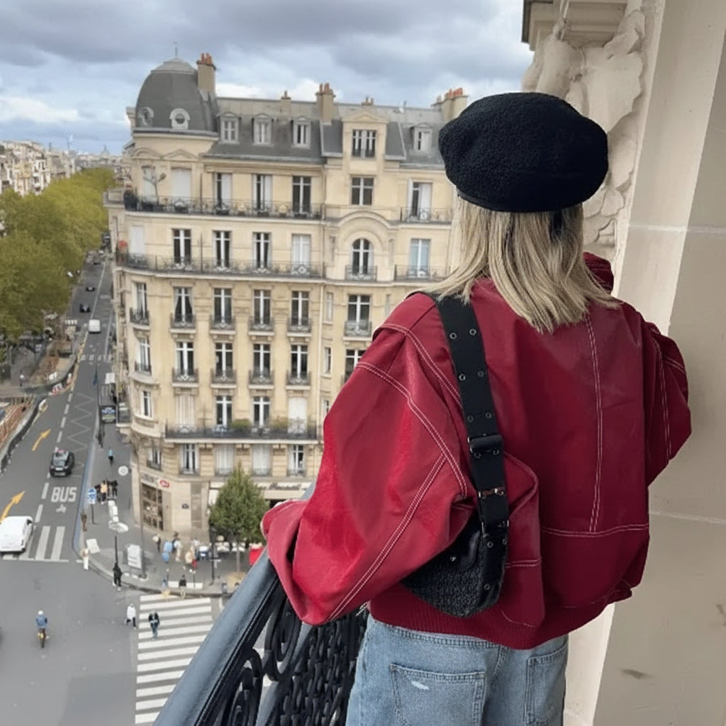 Casaco de corte descontraído oversized para mulher — Silhueta contemporânea e ampla