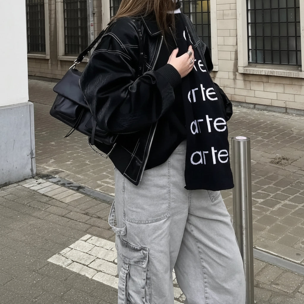 Casaco de corte descontraído oversized para mulher — Silhueta contemporânea e ampla