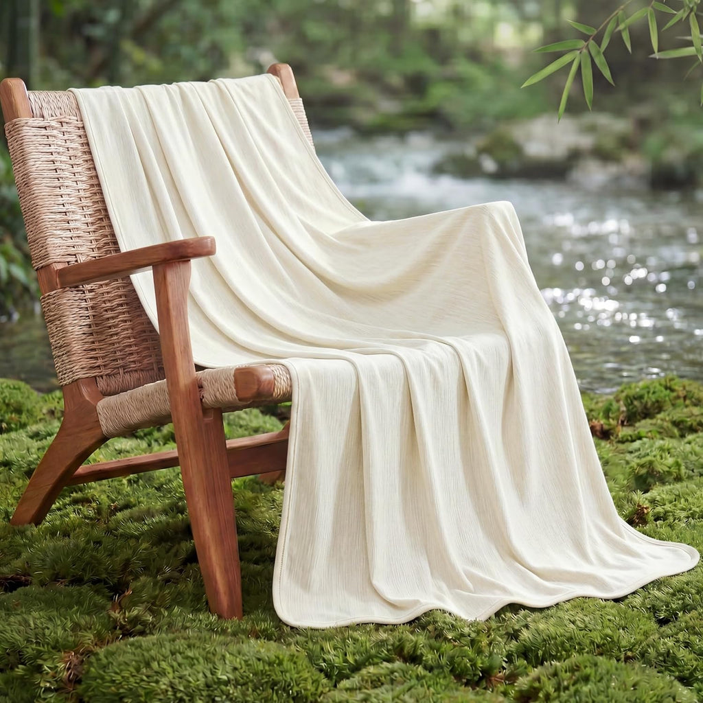 Cozy Comfort bambus-kølende plaid - let, temperaturregulerende