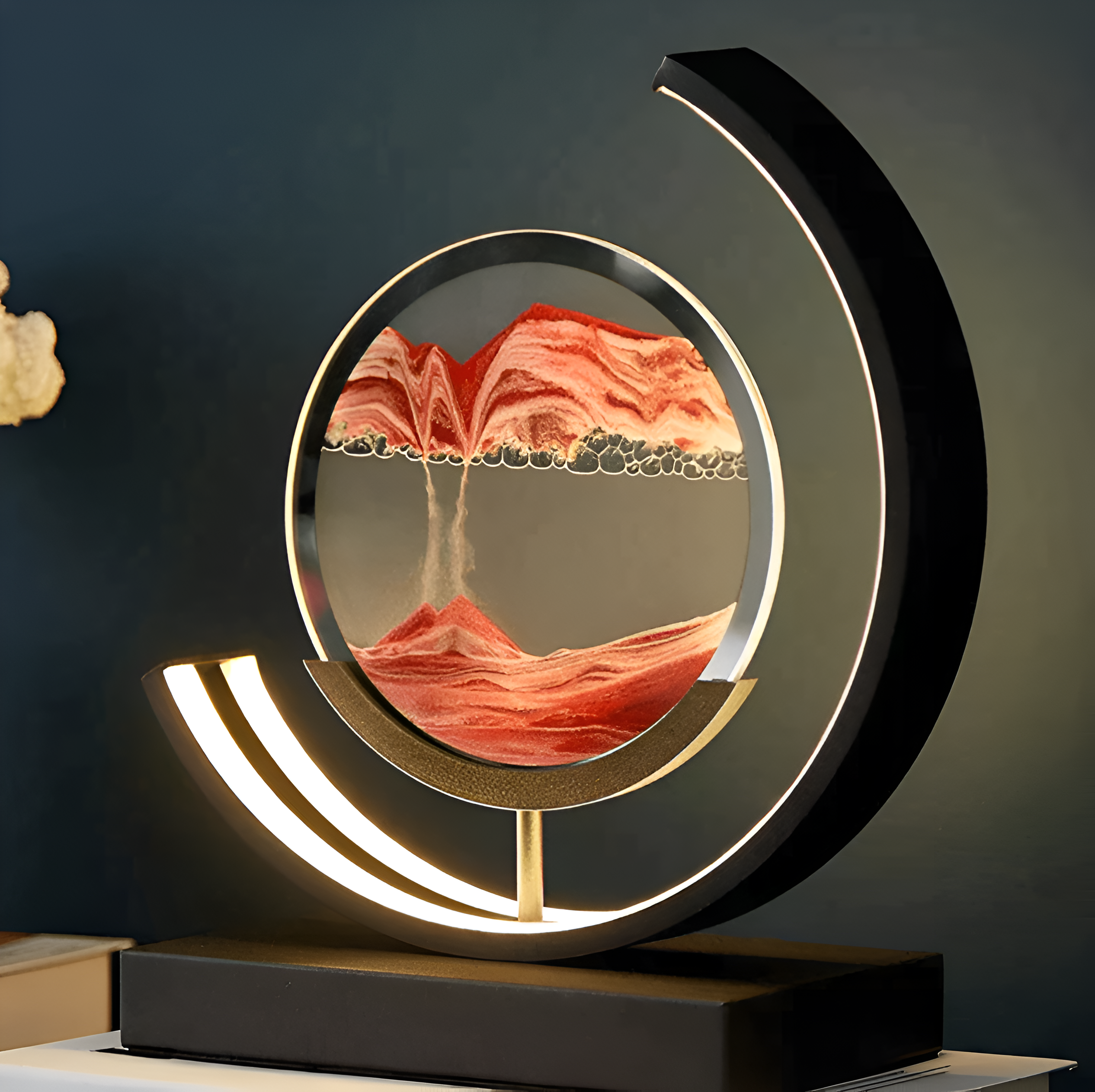 DuneLume | App-Controlled LED Sand Lamp with Remote and Three Color Modes