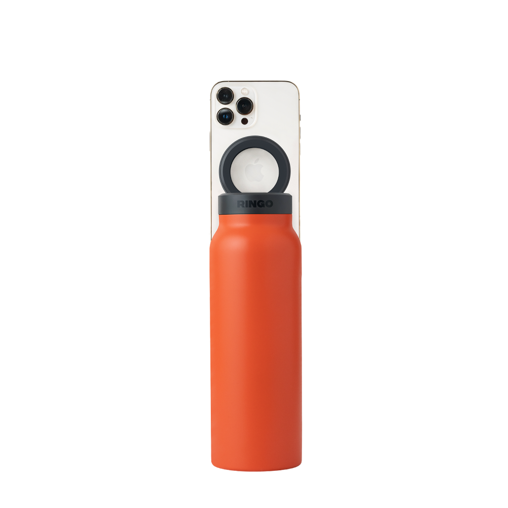 Water Bottle With Magnetic Lid And Phone Holder On The Go