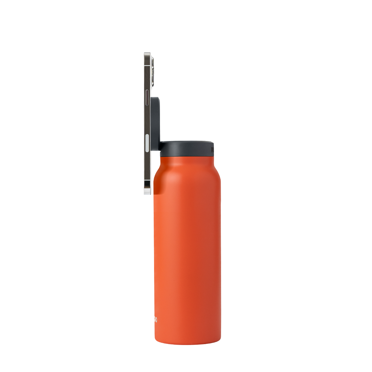 Water Bottle With Magnetic Lid And Phone Holder On The Go