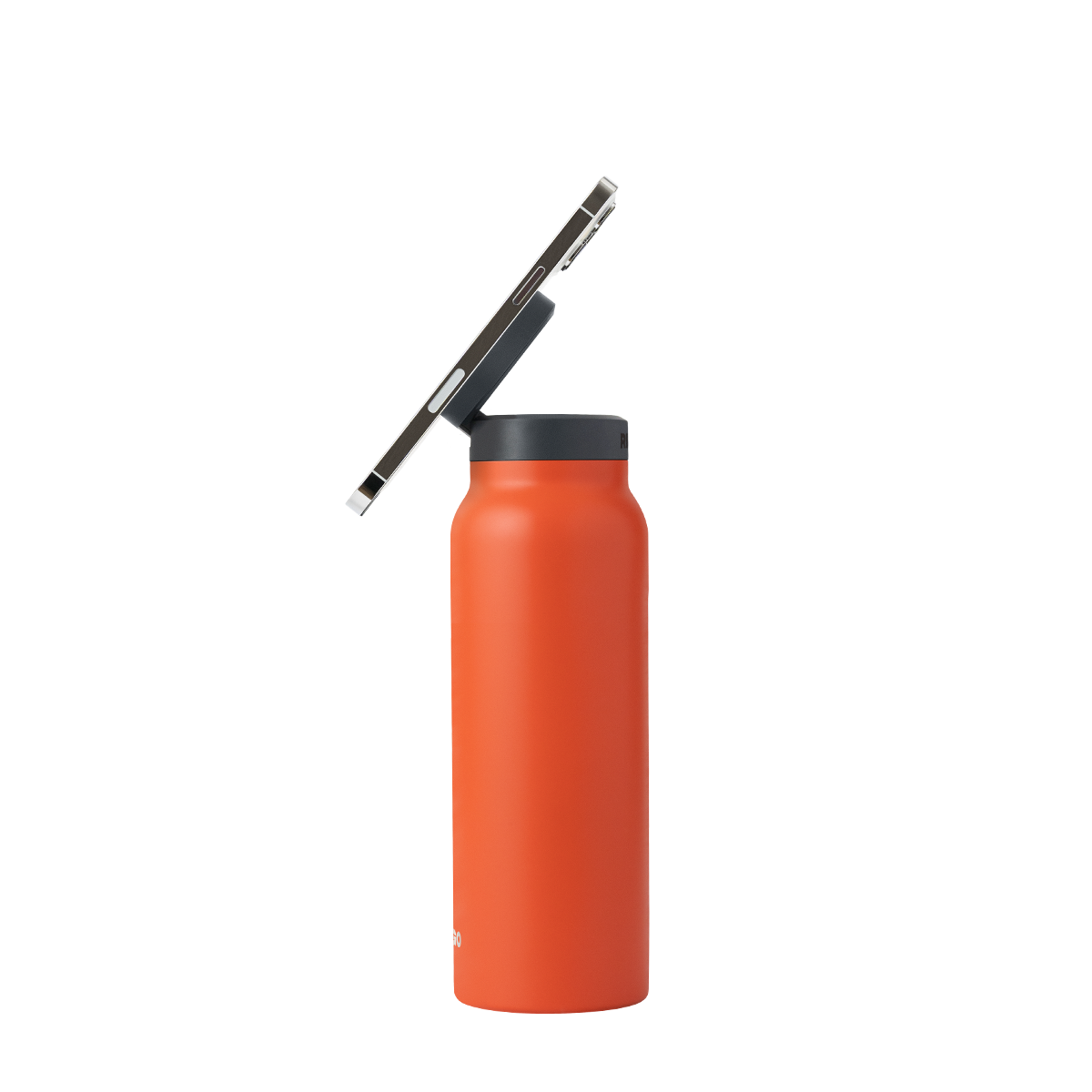 Water Bottle With Magnetic Lid And Phone Holder On The Go