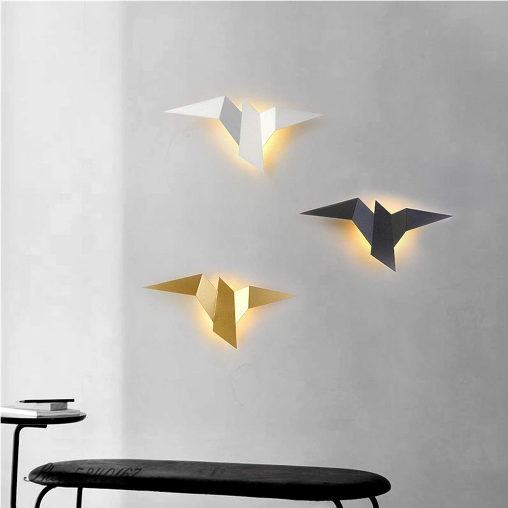 Origami Wall Lamp | Unique Modern Indoor LED Sconce | Meowbutter