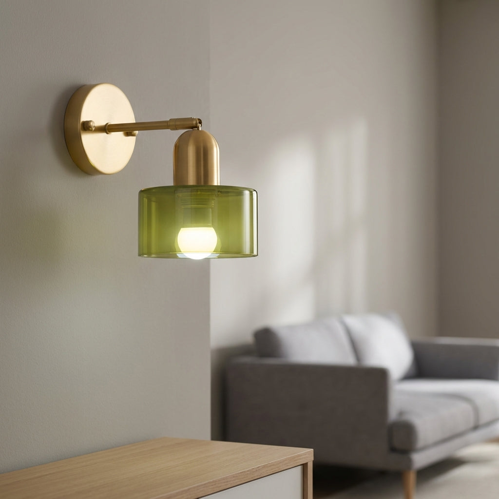 Oriva Glass Wall Lamp With Graphic Form For Modern Interiors