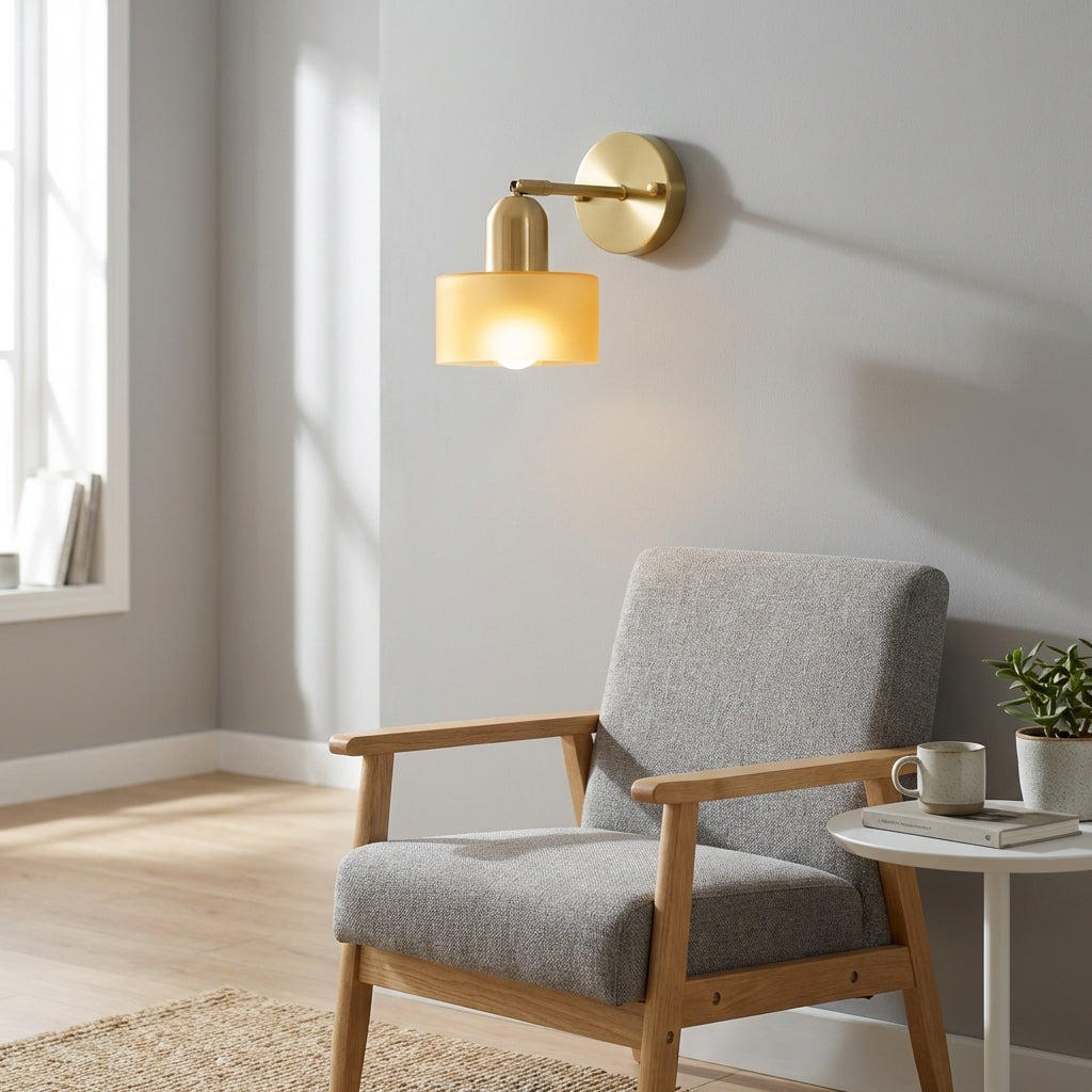 Oriva Glass Wall Lamp With Graphic Form For Modern Interiors